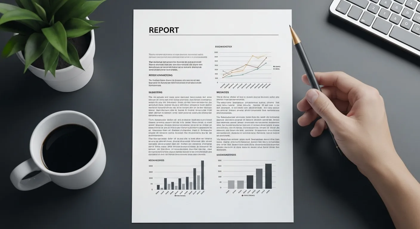 Rapport professionnel bien structuré