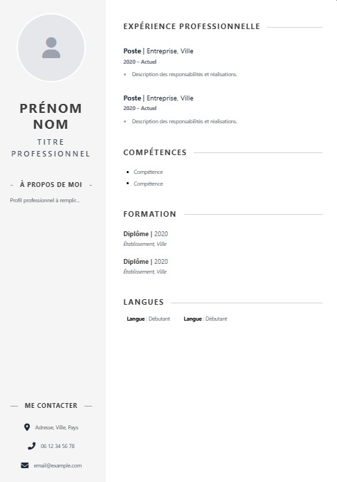 Modèle Premier Emploi